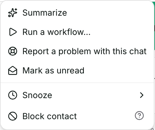 Block contact, in the conversation header's More actions menu.
